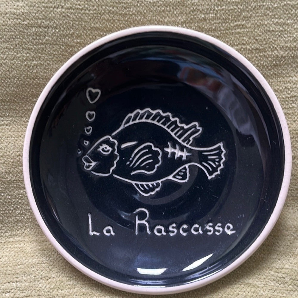 La Rascasse sgraffito fish trinket dish